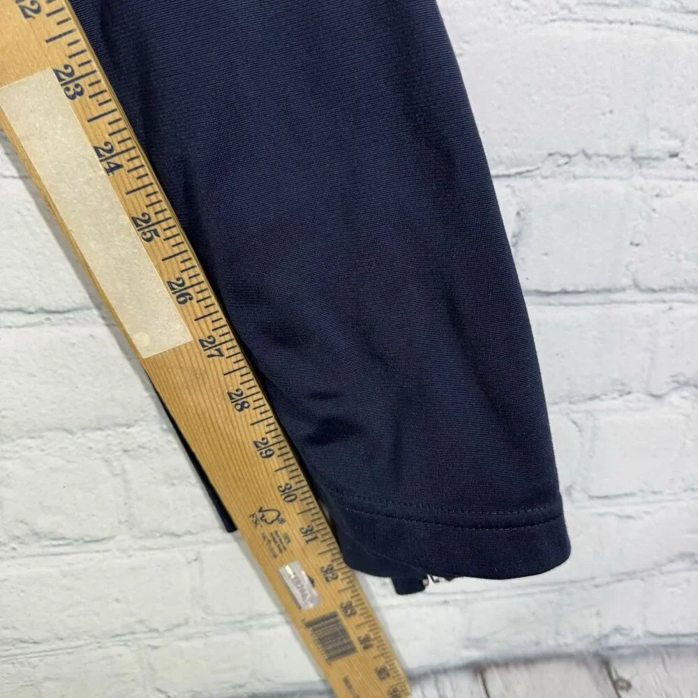Nike Track Pants Large Navy Blue Wide Leg Athletic Pants Swoosh Y2K Athleisure